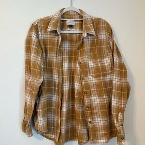Universal Thread Brown and White Checkered Shirt